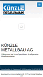 Mobile Screenshot of kuenzle-metallbau.ch