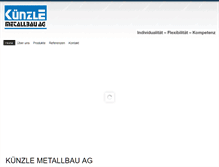Tablet Screenshot of kuenzle-metallbau.ch